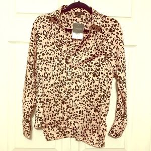 Top Shop blouse - Pink Dalmatian
